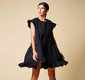 Pearl Black Ruffle Mini Dress — Occasions by Paulette