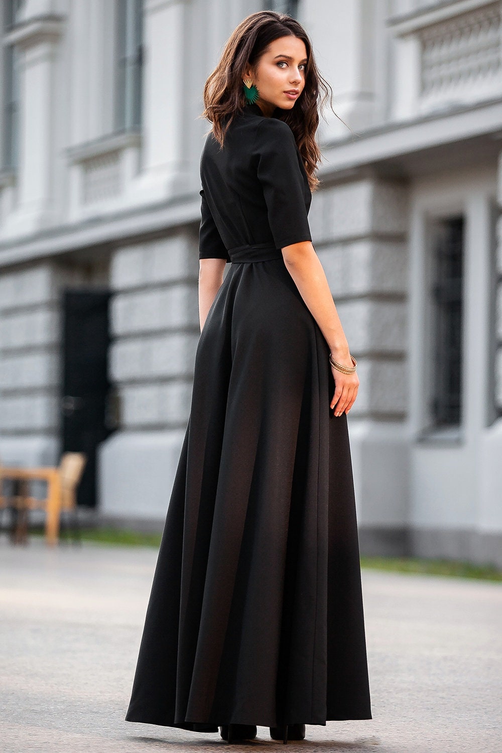 Opal Black Maxi Dress — view 3