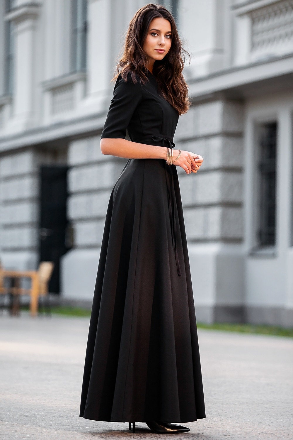 Opal Black Maxi Dress — view 2