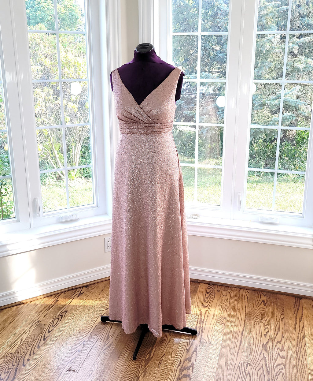 Thea Gold Sequin Maxi Dress — view 3