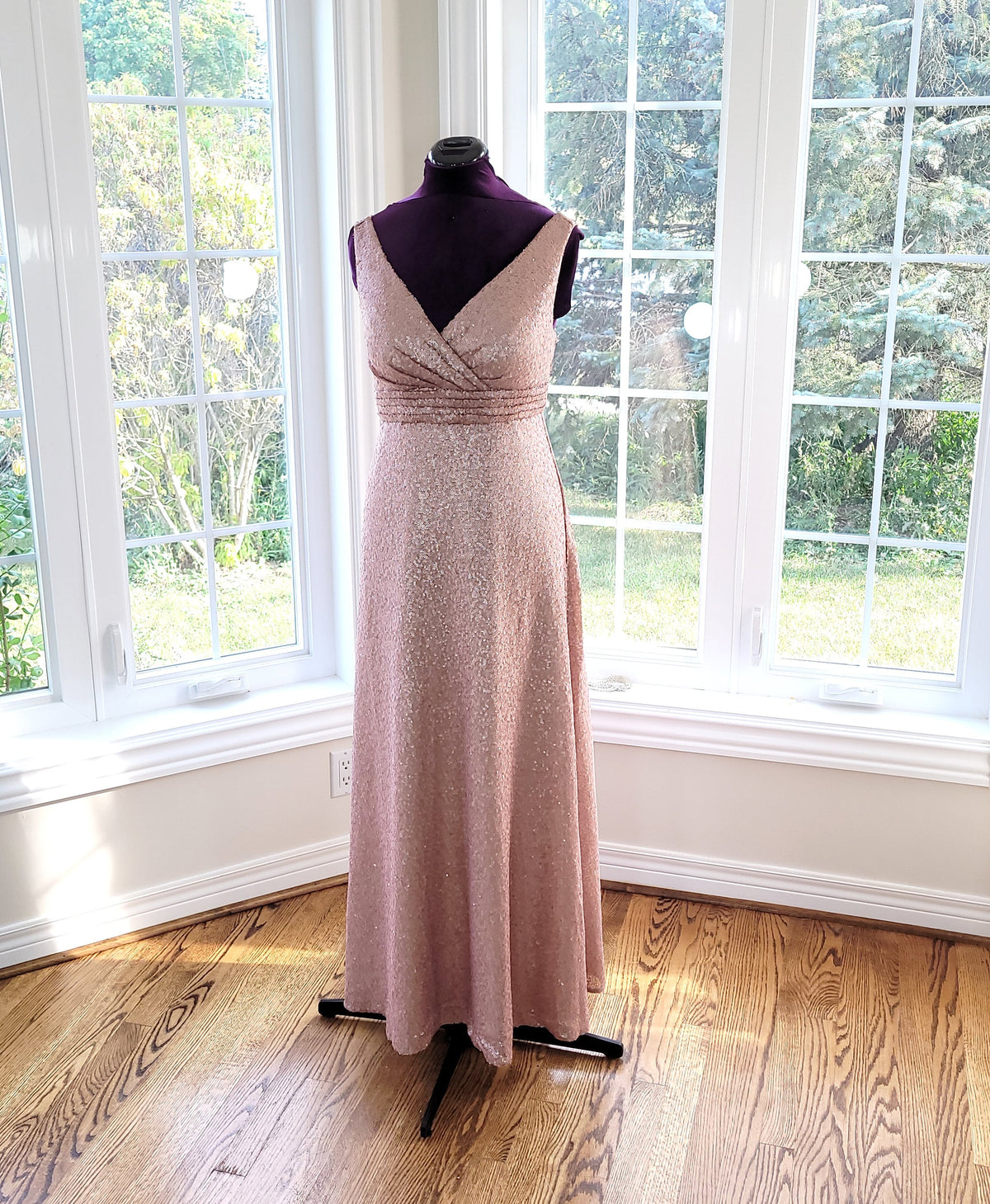 Thea Gold Sequin Maxi Dress — view 3