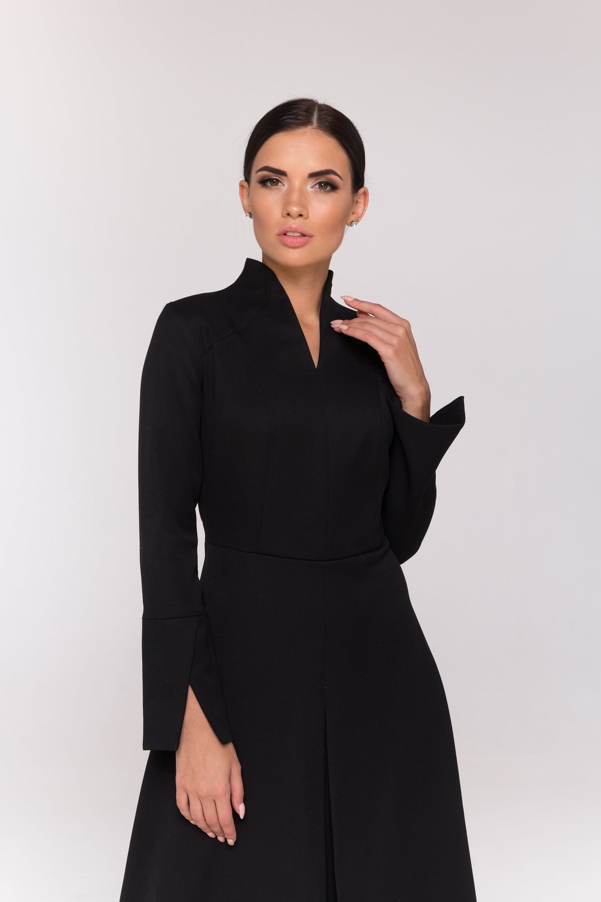 Uma Black Fit-and-Flare Midi Dress — Occasions by Paulette