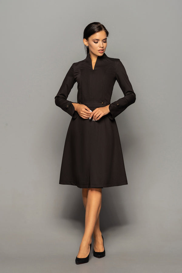 Vivi Black Midi Dress