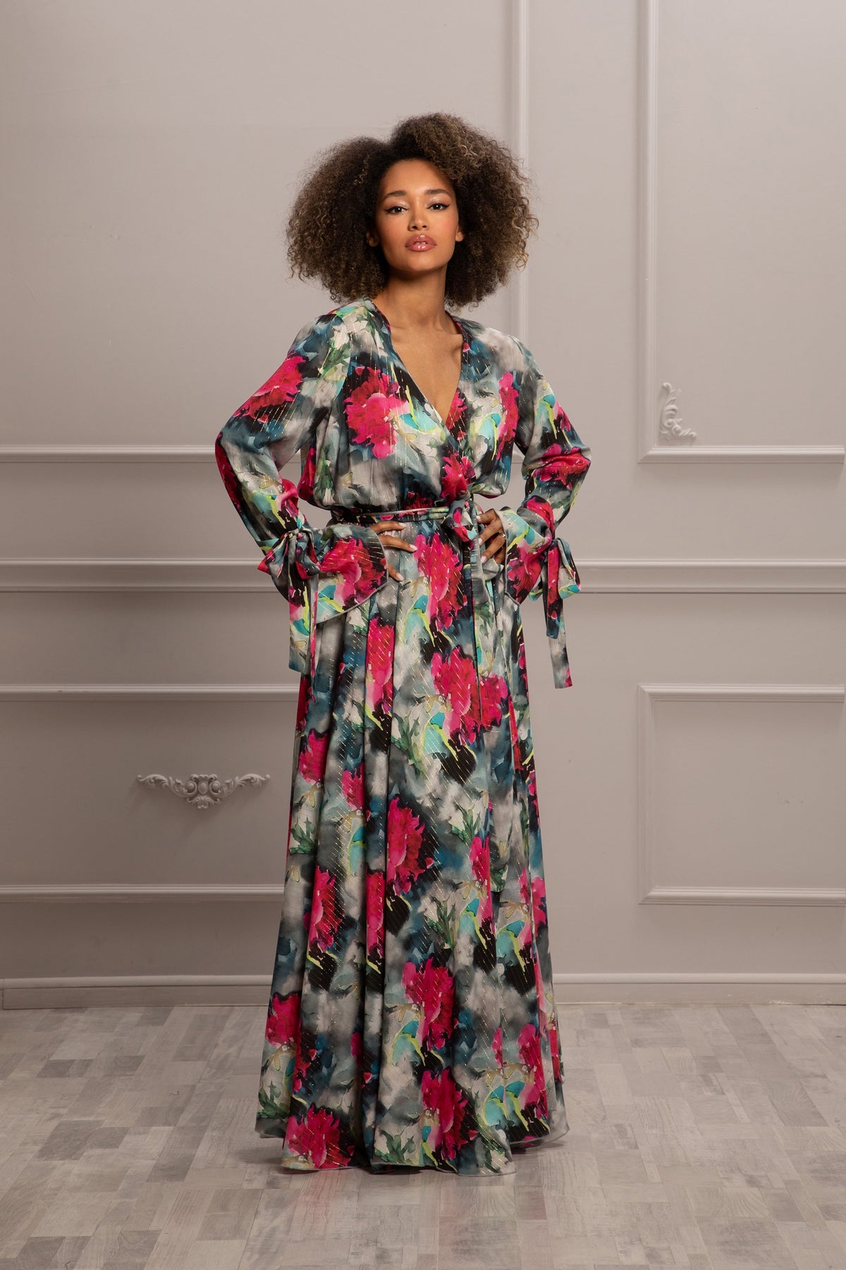 Zelda Floral Wrap Maxi Dress — view 2