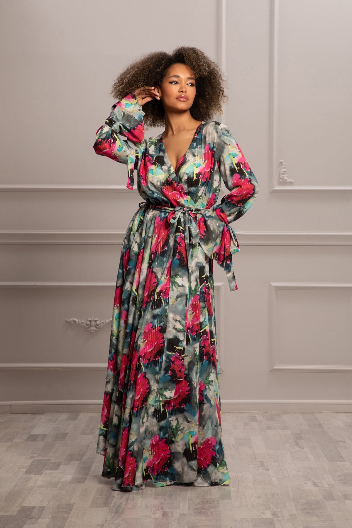 Zelda Floral Wrap Maxi Dress — view 4