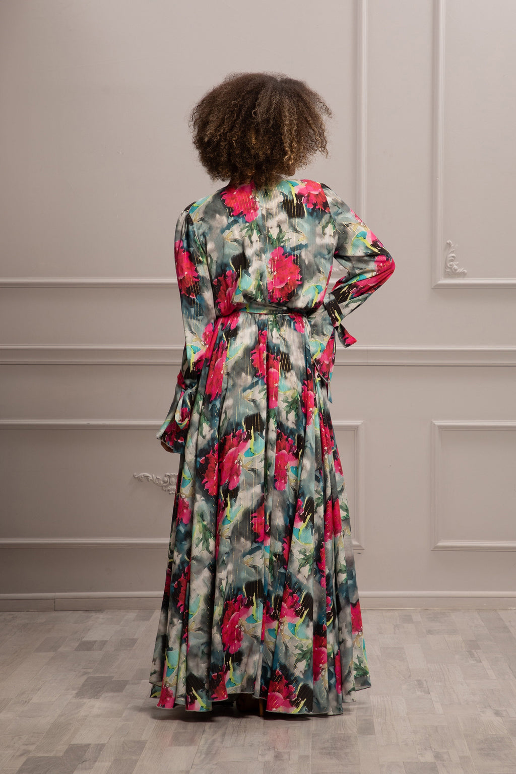 Zelda Floral Wrap Maxi Dress — view 5