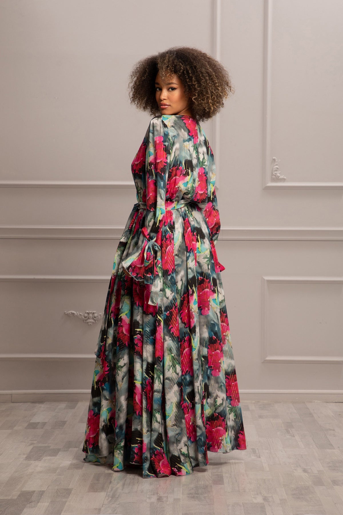 Zelda Floral Wrap Maxi Dress — view 6