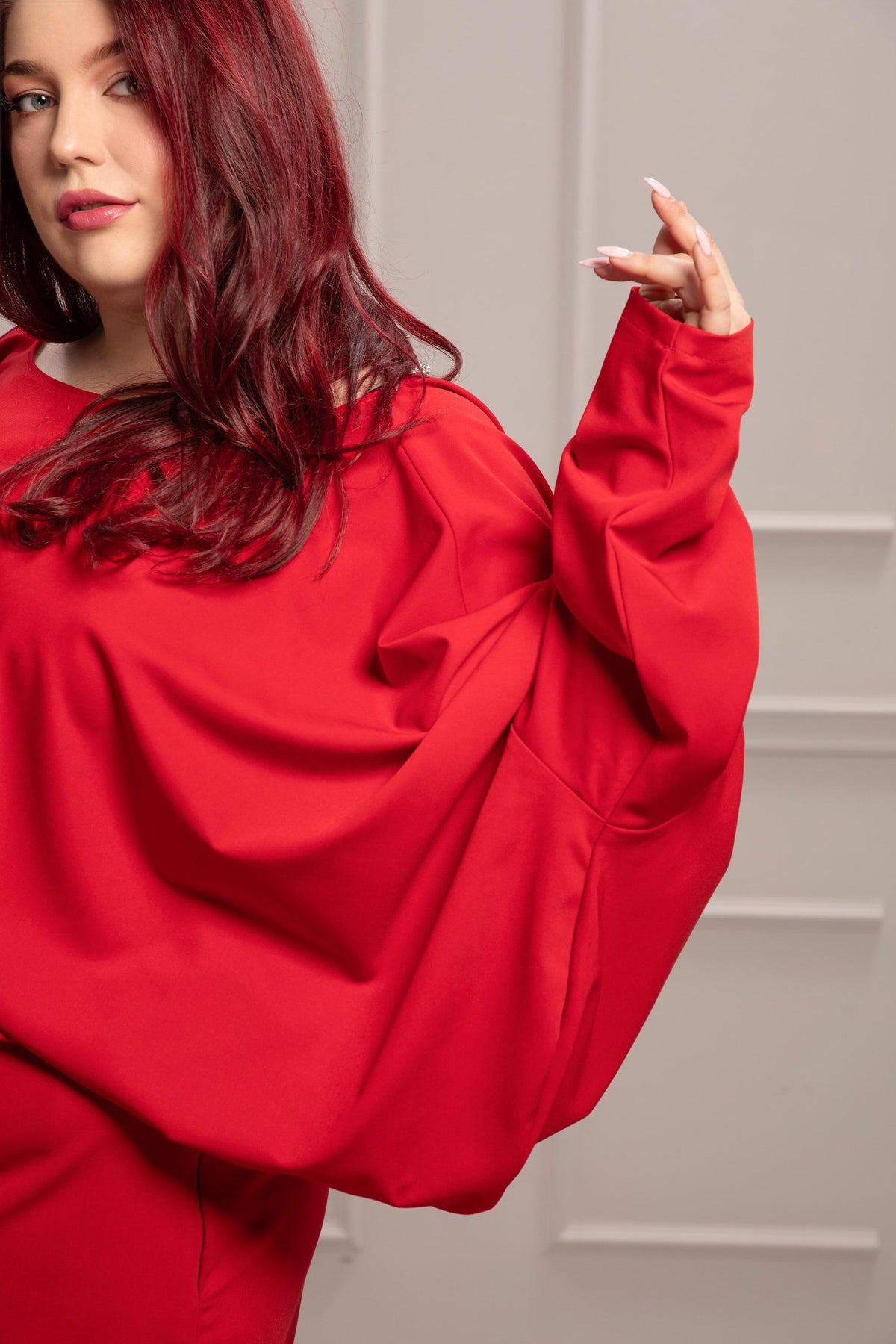 Gemma Red Midi Dress — view 5
