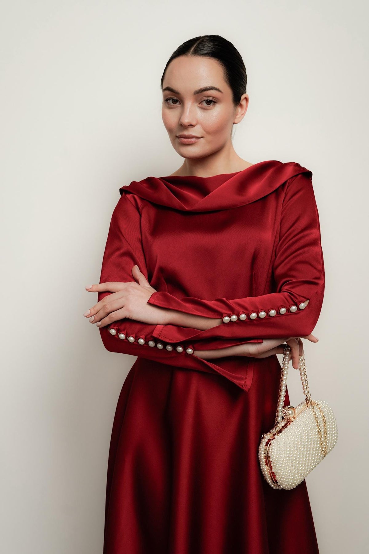 Nell Red Maxi Dress — view 2