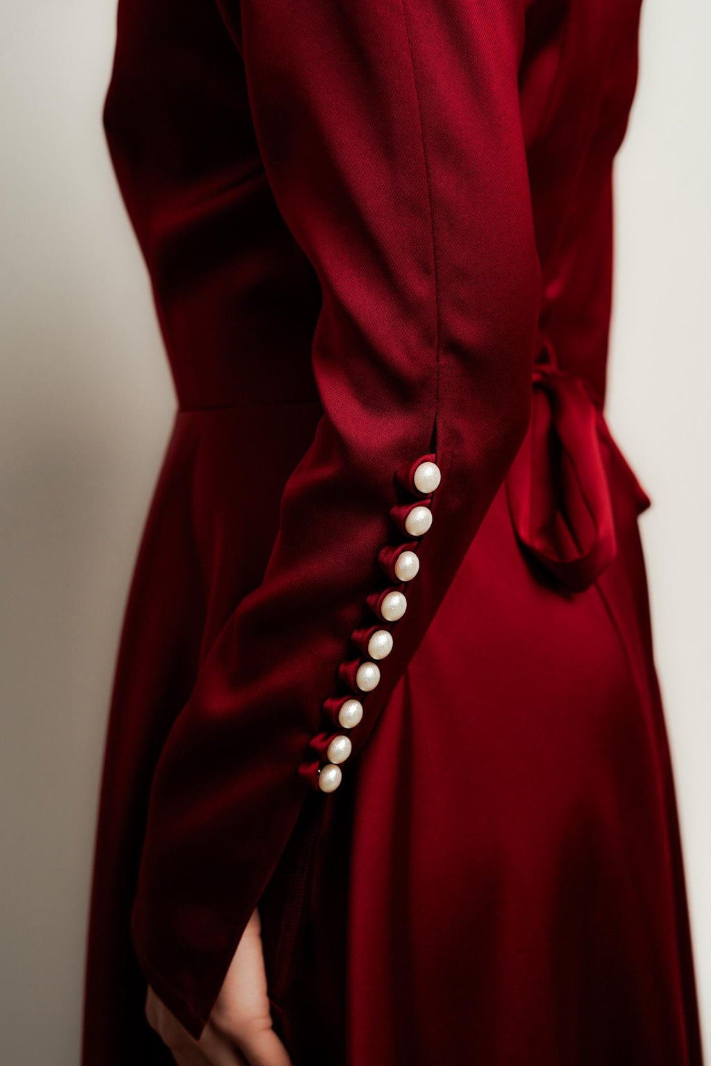 Nell Red Maxi Dress — view 3