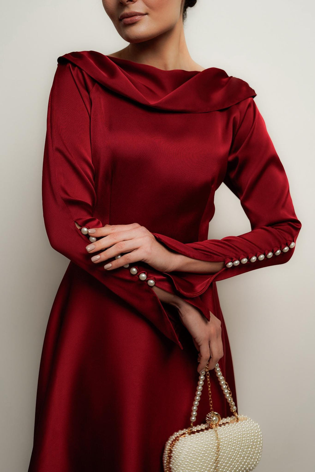 Nell Red Maxi Dress — view 5