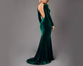 Carmen Burgundy Velvet Open-Back Maxi Dress — Occasions by Paulette