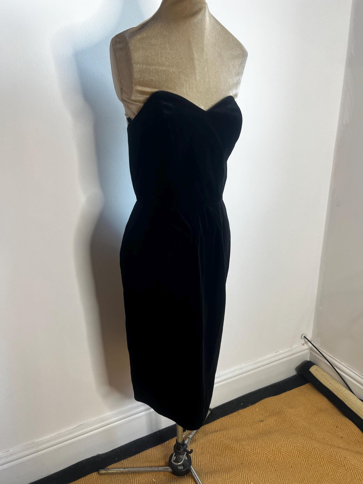Valen Black Velvet Maxi Dress — view 2