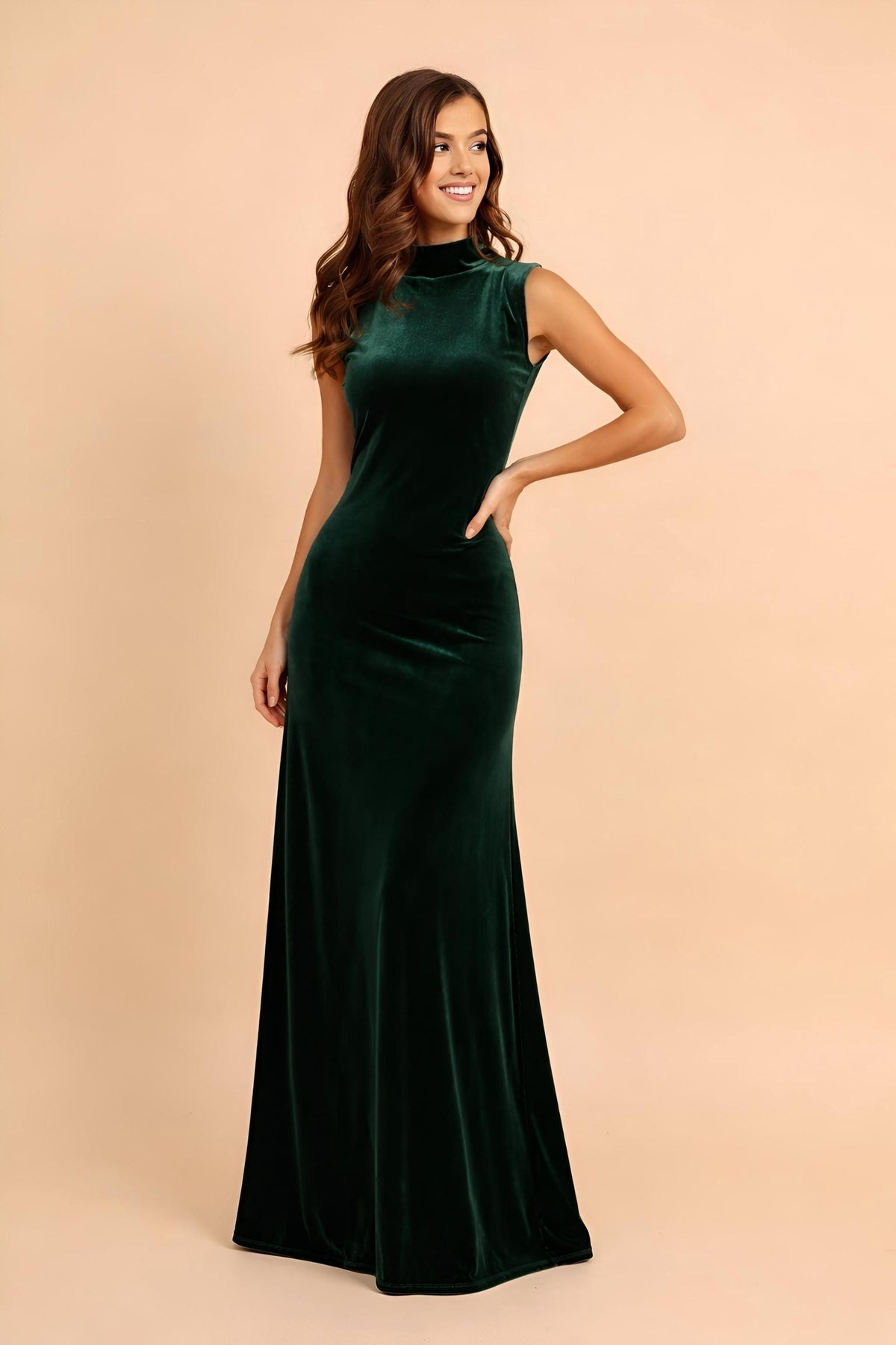 Juno Black Velvet Maxi Dress — view 3