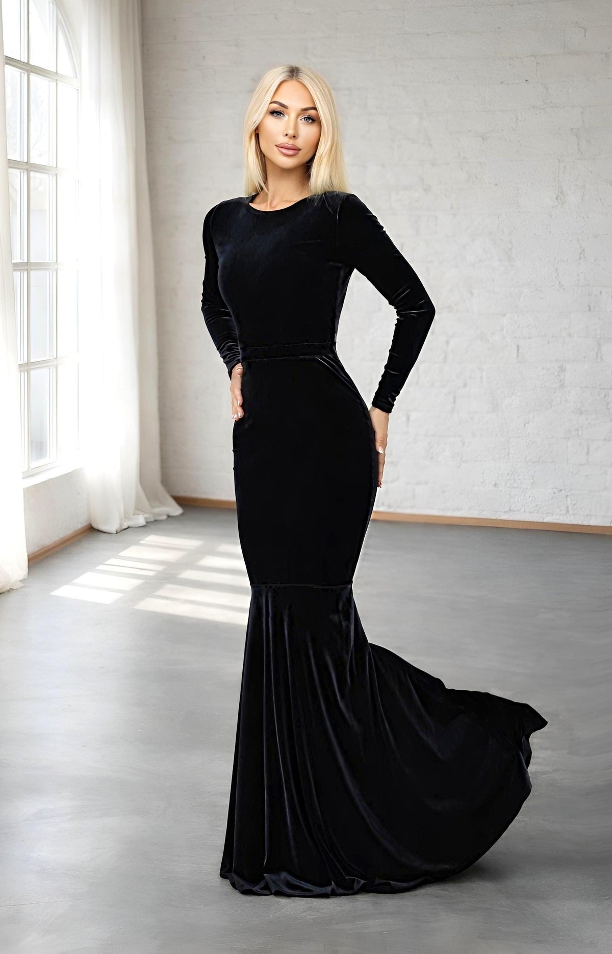 Daisy Black Velvet Maxi Dress — Occasions by Paulette