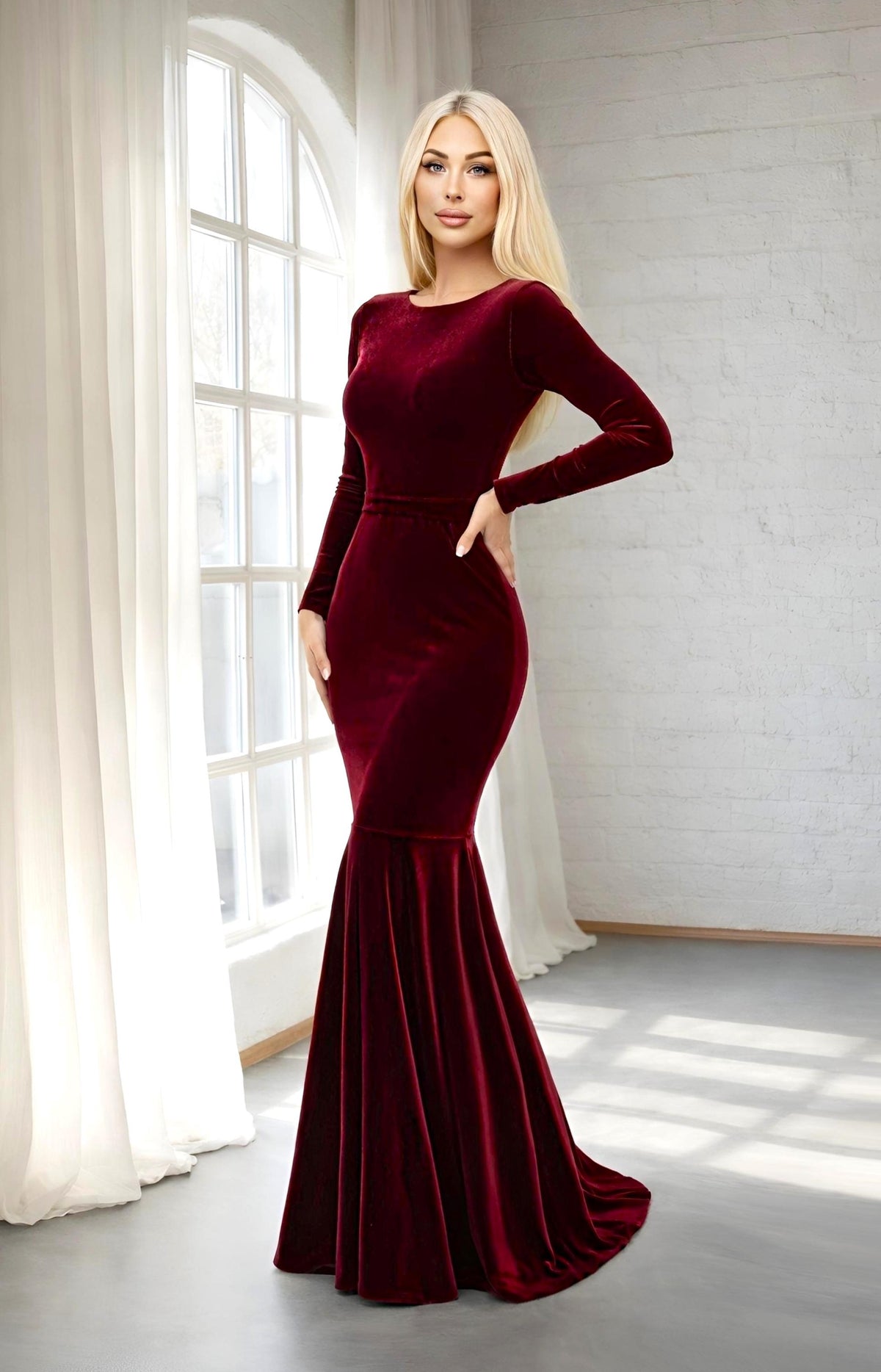 Daisy Black Velvet Maxi Dress — view 3