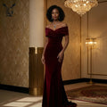 Josie Burgundy Velvet Maxi Dress — Occasions by Paulette