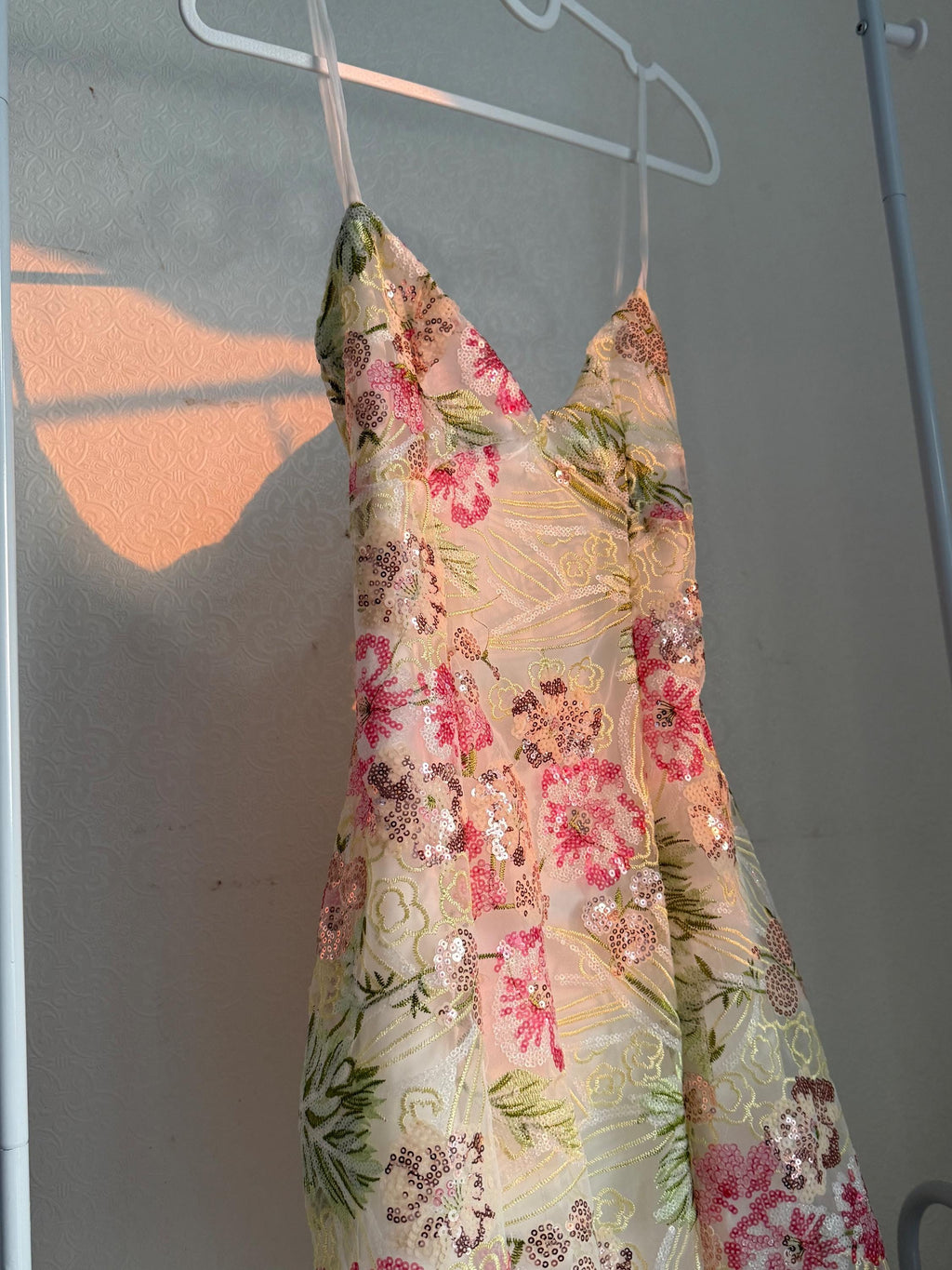 Rae Floral Sequin Open-Back Mini Dress — view 3