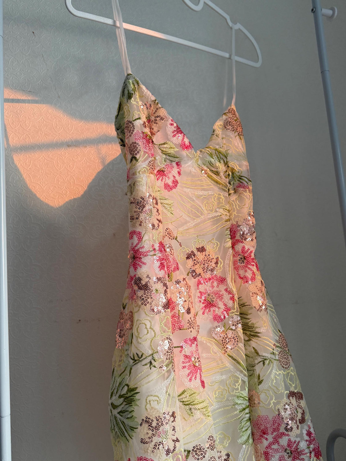 Rae Floral Sequin Open-Back Mini Dress — view 3