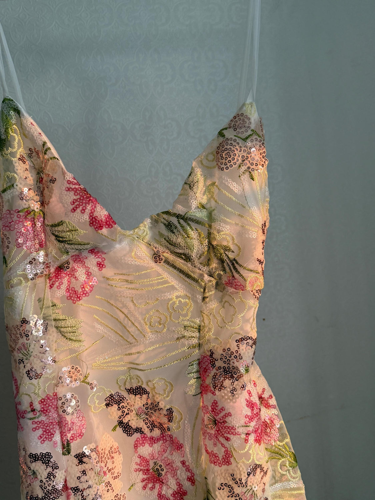Rae Floral Sequin Open-Back Mini Dress — view 2