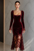 Vida Burgundy Velvet Maxi Dress — Occasions by Paulette