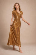 Dora Gold Sequin Maxi Dress — Occasions by Paulette