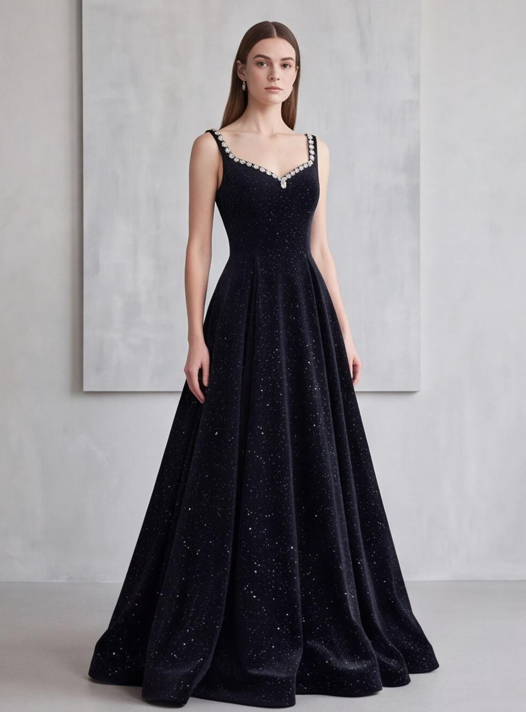 Zoe Black Sequin Maxi Dress — view 2