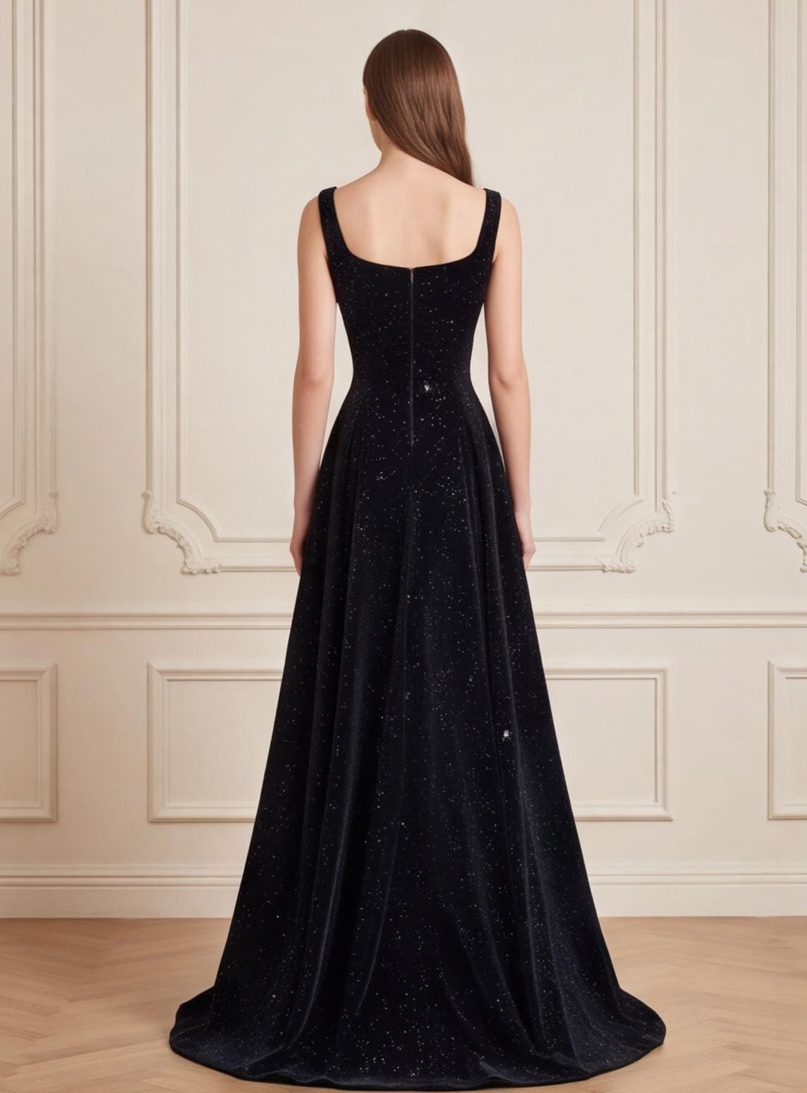 Zoe Black Sequin Maxi Dress — view 3