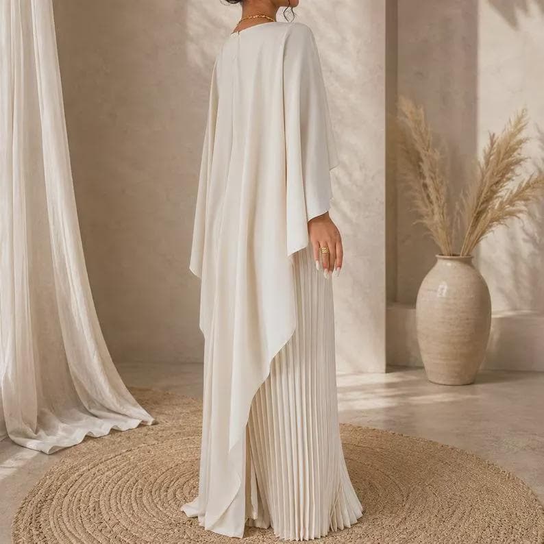 Grace Ivory Pleated Maxi Dress — view 2