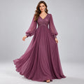 Brielle Plum Sequin Maxi Dress — Occasions by Paulette